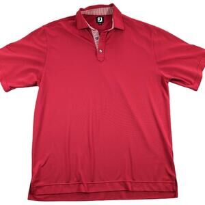 Footjoy Shirt Mens Large Aurora Country Club Golf Illinois Red Preppy READ